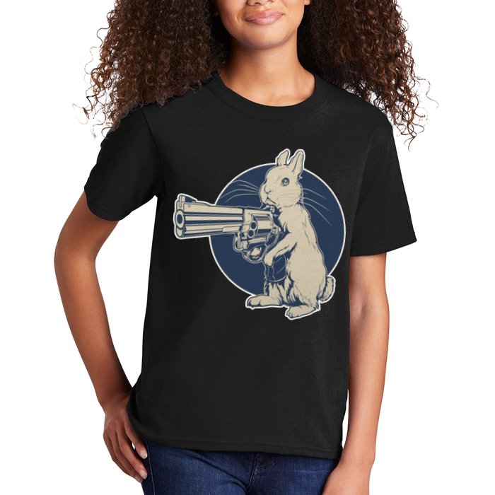 Hare Trigger Gangster Bunny Kids T-Shirt