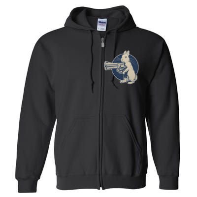 Hare Trigger Gangster Bunny Full Zip Hoodie