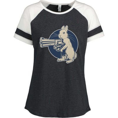 Hare Trigger Gangster Bunny Enza Ladies Jersey Colorblock Tee