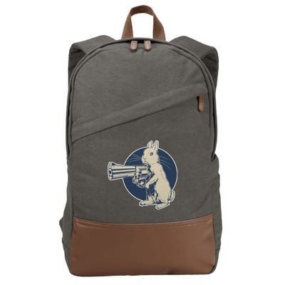 Hare Trigger Gangster Bunny Cotton Canvas Backpack