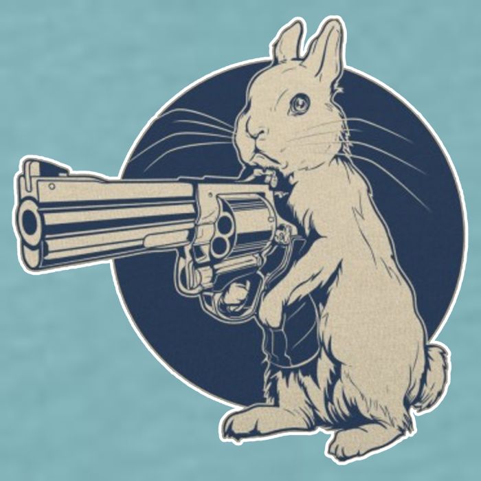 Hare Trigger Gangster Bunny Sueded Cloud Jersey T-Shirt