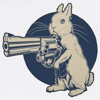 Hare Trigger Gangster Bunny Garment-Dyed Sweatshirt