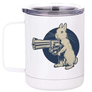 Hare Trigger Gangster Bunny 12 oz Stainless Steel Tumbler Cup