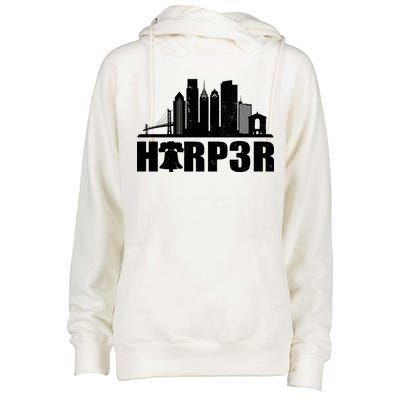 Harper Philly Baseball Womens Funnel Neck Pullover Hood