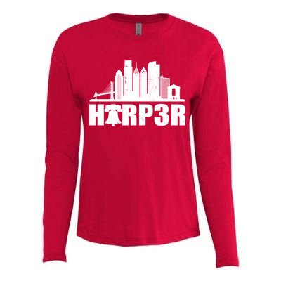 Harper Philly Baseball Womens Cotton Relaxed Long Sleeve T-Shirt