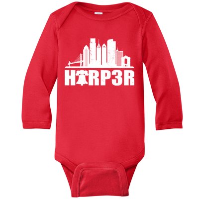 Harper Philly Baseball Baby Long Sleeve Bodysuit