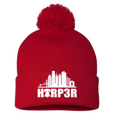 Harper Philly Baseball Pom Pom 12in Knit Beanie