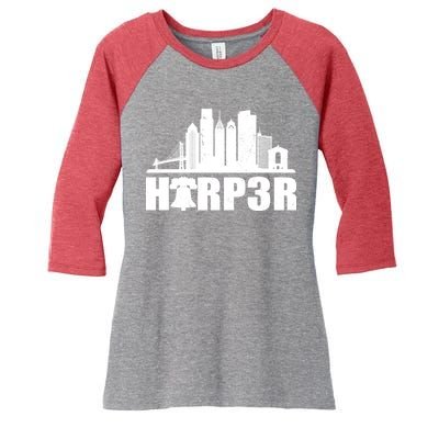 Harper Philly Baseball Women's Tri-Blend 3/4-Sleeve Raglan Shirt