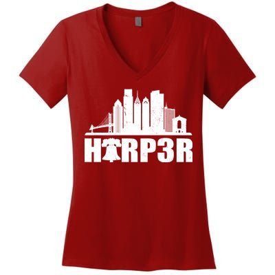 Harper Philly Baseball Women's V-Neck T-Shirt