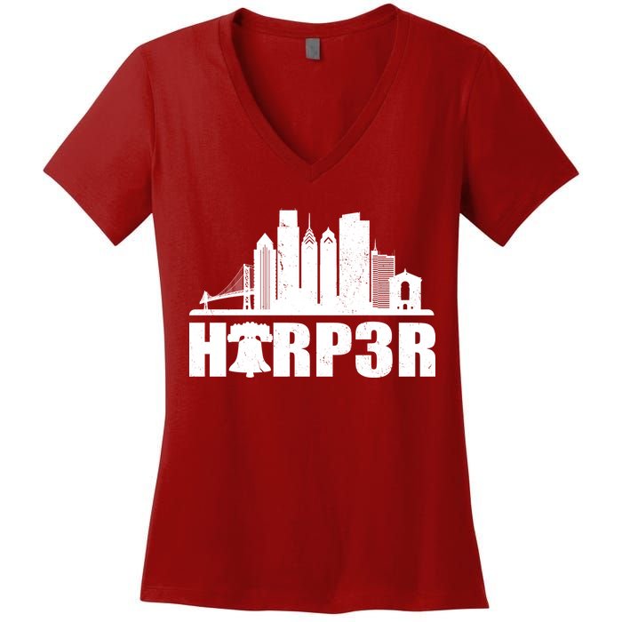 Harper Philly Baseball Women's V-Neck T-Shirt