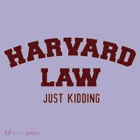 Harvard Law Just Kidding Colorblast Crewneck Sweatshirt