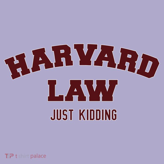 Harvard Law Just Kidding Colorblast Crewneck Sweatshirt