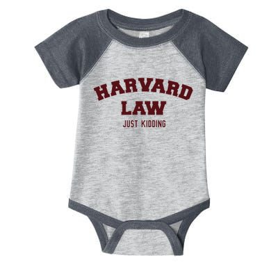 Harvard Law Just Kidding Infant Baby Jersey Bodysuit