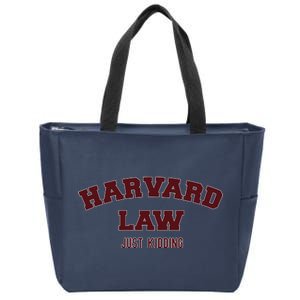 Harvard Law Just Kidding Zip Tote Bag