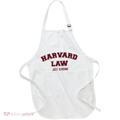 Harvard Law Just Kidding Full-Length Apron With Pockets
