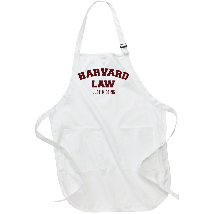 Harvard Law Just Kidding Full-Length Apron With Pockets