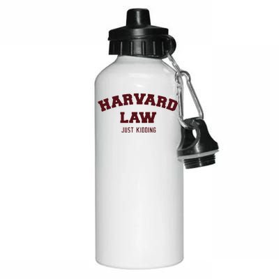 Harvard Law Just Kidding Aluminum Water Bottle