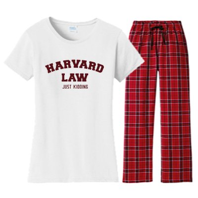 Harvard Law Just Kidding Women's Flannel Pajama Set