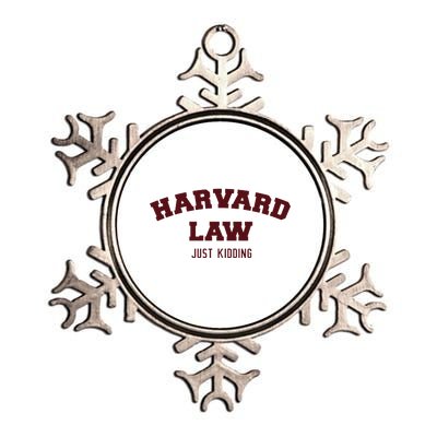 Harvard Law Just Kidding Metallic Star Ornament