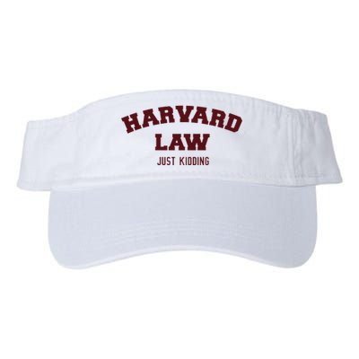 Harvard Law Just Kidding Valucap Bio-Washed Visor