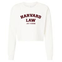 Harvard Law Just Kidding Cropped Pullover Crew