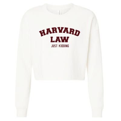 Harvard Law Just Kidding Cropped Pullover Crew