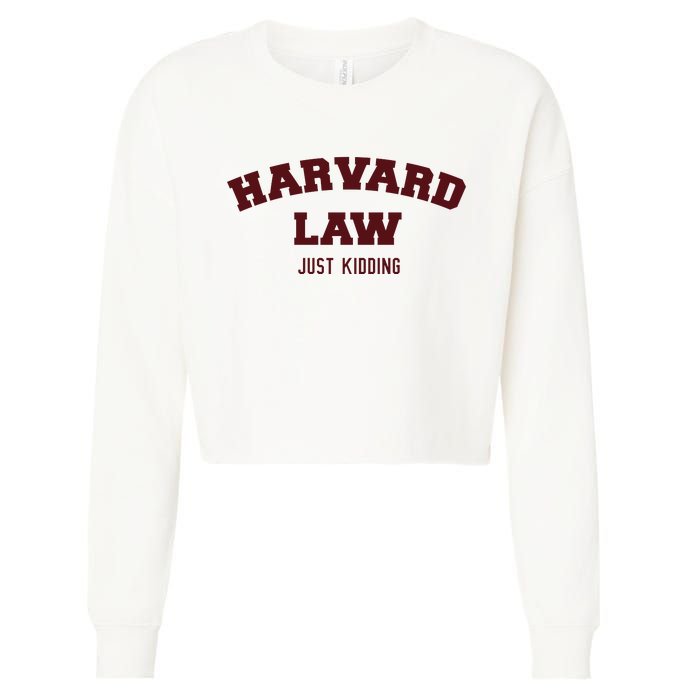 Harvard Law Just Kidding Cropped Pullover Crew