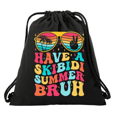 Have A Summer Bruh Funny Last Day Of School 2025 Drawstring Bag