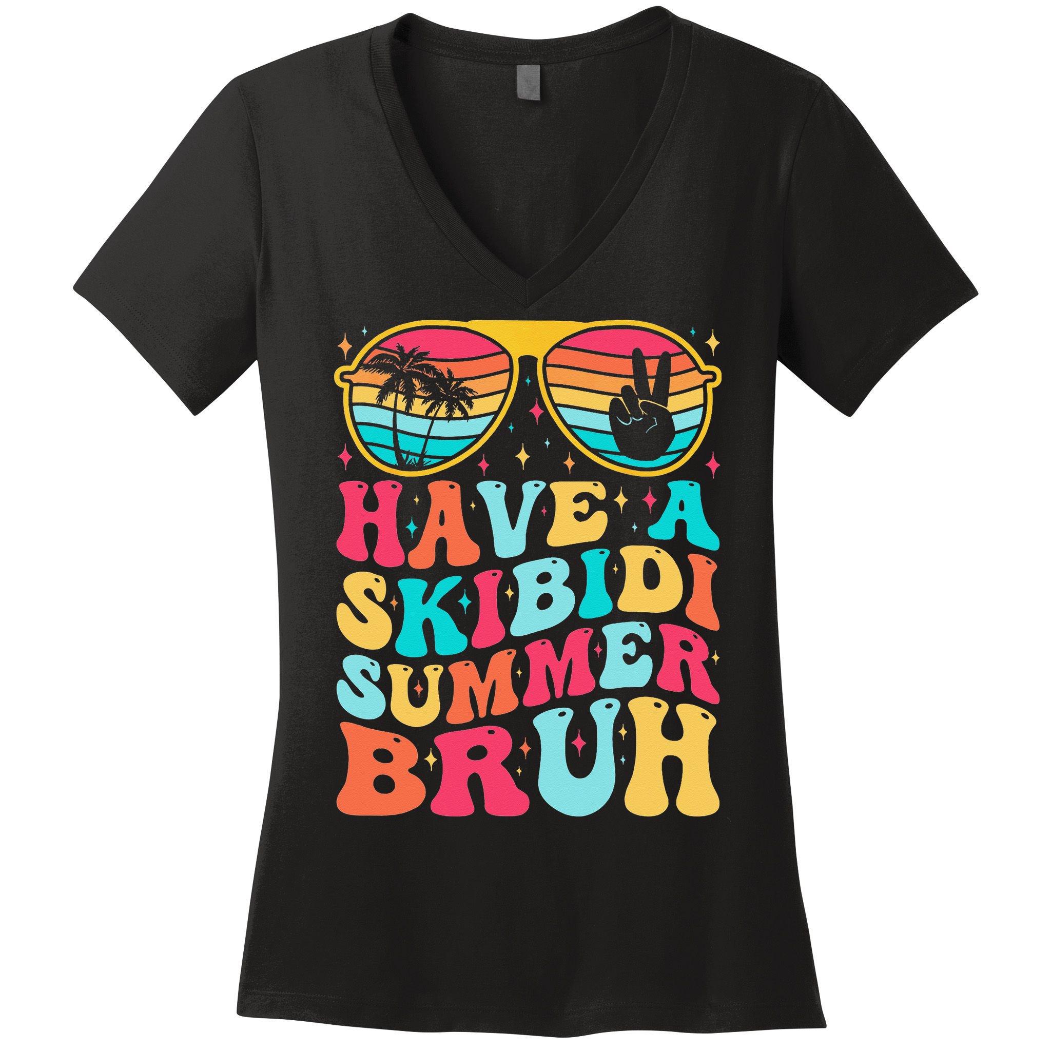 Have A Summer Bruh Funny Last Day Of School 2025 Women's V-Neck T-Shirt