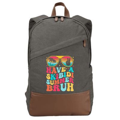 Have A Summer Bruh Funny Last Day Of School 2025 Cotton Canvas Backpack