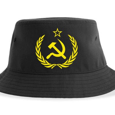 Hammer And Sickle Star CCCP Soviet Union Red Sustainable Bucket Hat
