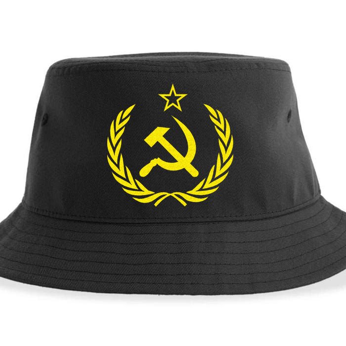 Hammer And Sickle Star CCCP Soviet Union Red Sustainable Bucket Hat
