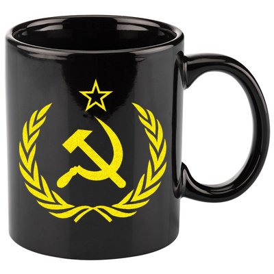 Hammer And Sickle Star CCCP Soviet Union Red 11oz C Handle Ceramic Mug