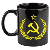 Hammer And Sickle Star CCCP Soviet Union Red 11oz C Handle Ceramic Mug