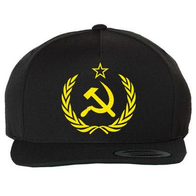 Hammer And Sickle Star CCCP Soviet Union Red Wool Snapback Cap