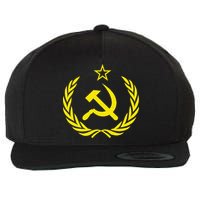 Hammer And Sickle Star CCCP Soviet Union Red Wool Snapback Cap