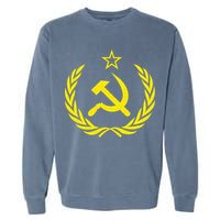 Hammer And Sickle Star CCCP Soviet Union Red Garment-Dyed Sweatshirt