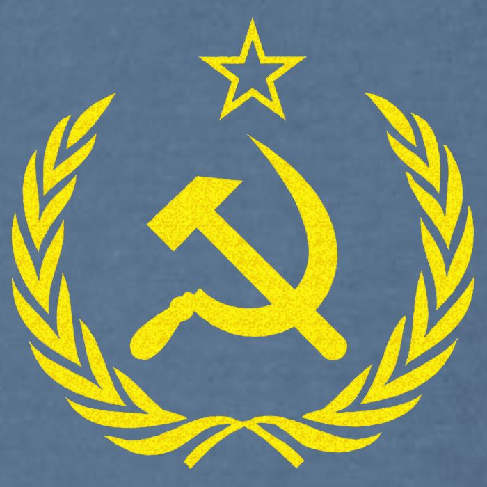 Hammer And Sickle Star CCCP Soviet Union Red Garment-Dyed Sweatshirt