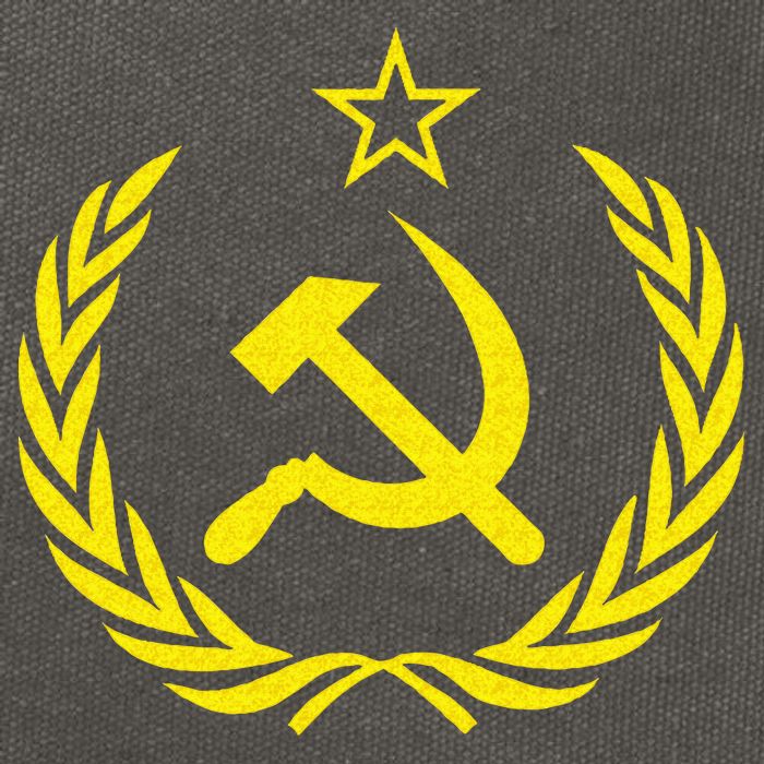 Hammer And Sickle Star CCCP Soviet Union Red Cotton Canvas Backpack