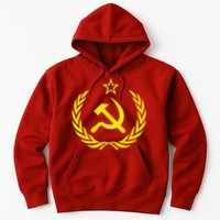 Hammer And Sickle Star CCCP Soviet Union Red Hoodie