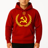 Hammer And Sickle Star CCCP Soviet Union Red Hoodie