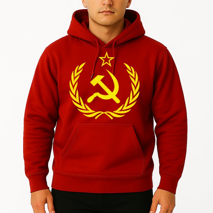 Hammer And Sickle Star CCCP Soviet Union Red Hoodie