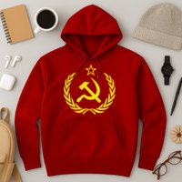 Hammer And Sickle Star CCCP Soviet Union Red Hoodie