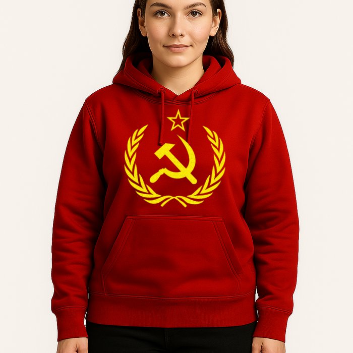 Hammer And Sickle Star CCCP Soviet Union Red Hoodie