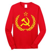 Hammer And Sickle Star CCCP Soviet Union Red Long Sleeve Shirt