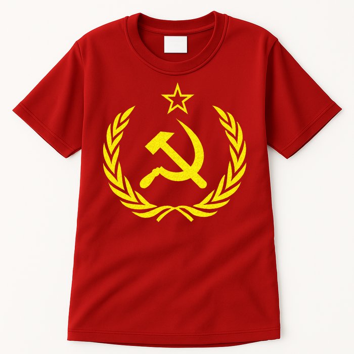 Hammer And Sickle Star CCCP Soviet Union Red Tall T-Shirt