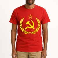 Hammer And Sickle Star CCCP Soviet Union Red Tall T-Shirt
