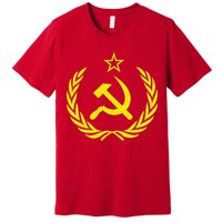 Hammer And Sickle Star CCCP Soviet Union Red Premium T-Shirt