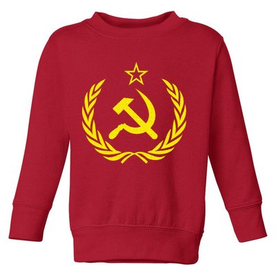 Hammer And Sickle Star CCCP Soviet Union Red Toddler Sweatshirt