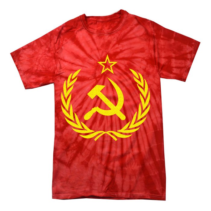 Hammer And Sickle Star CCCP Soviet Union Red Tie-Dye T-Shirt